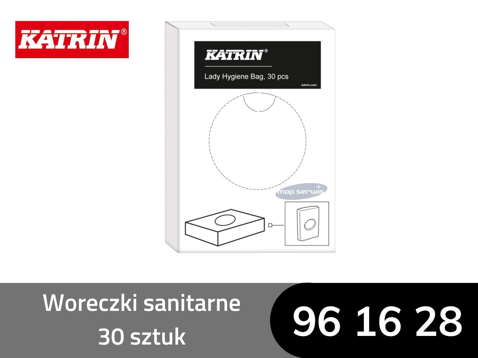 Woreczki sanitarne KATRIN 961628 30sztuk